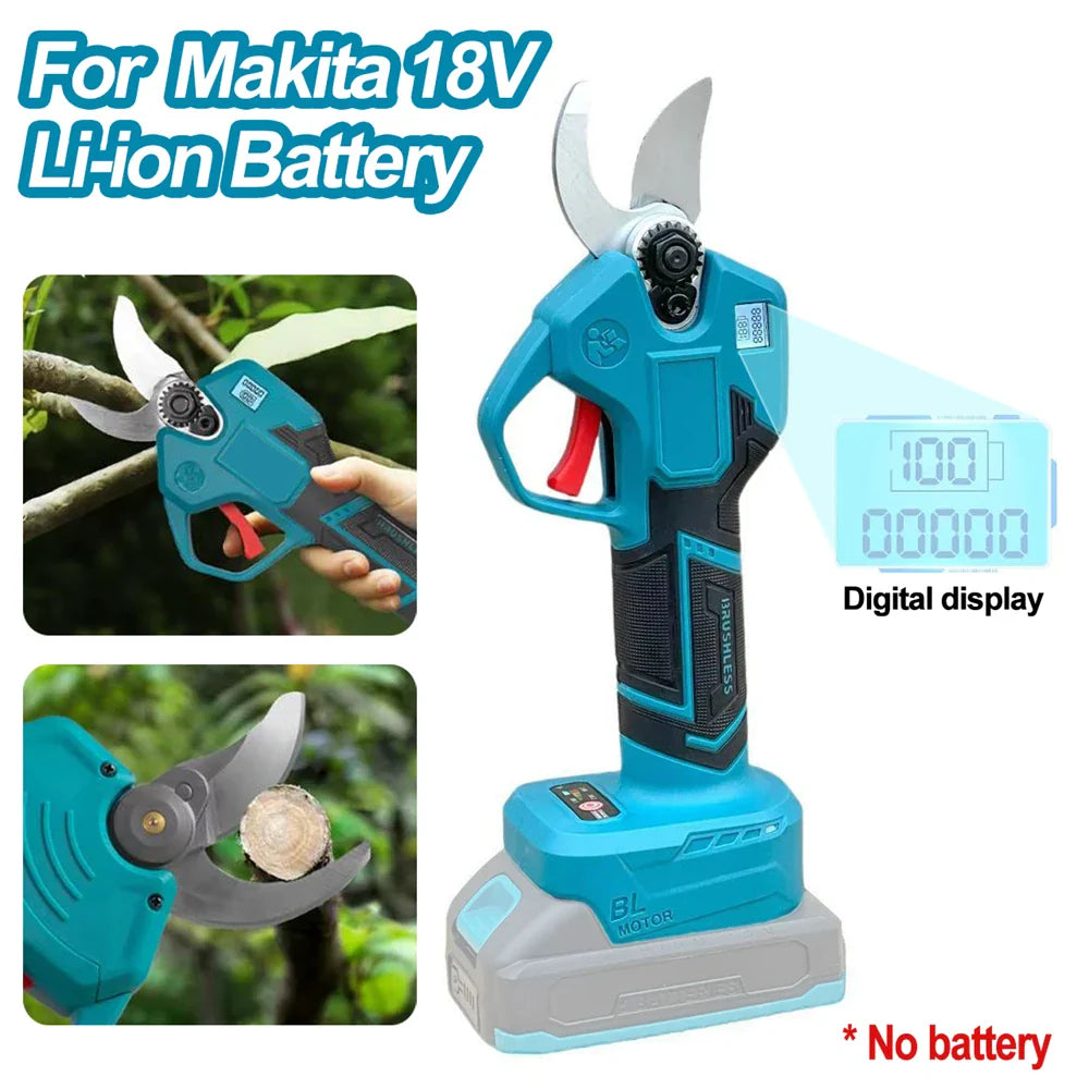 Cordless Electric Pruning Shears Head (With Display) – Replacement Spare Part (No Battery / No Packaging) -- DIY Essentials