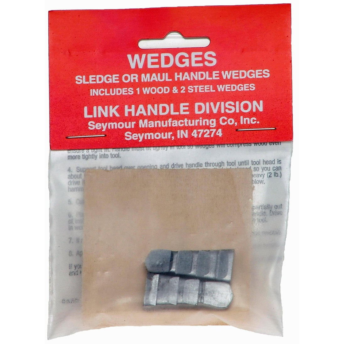 Seymour 64133 Sledge & Maul Wedges - 1 Wood 2 Steel Seymour