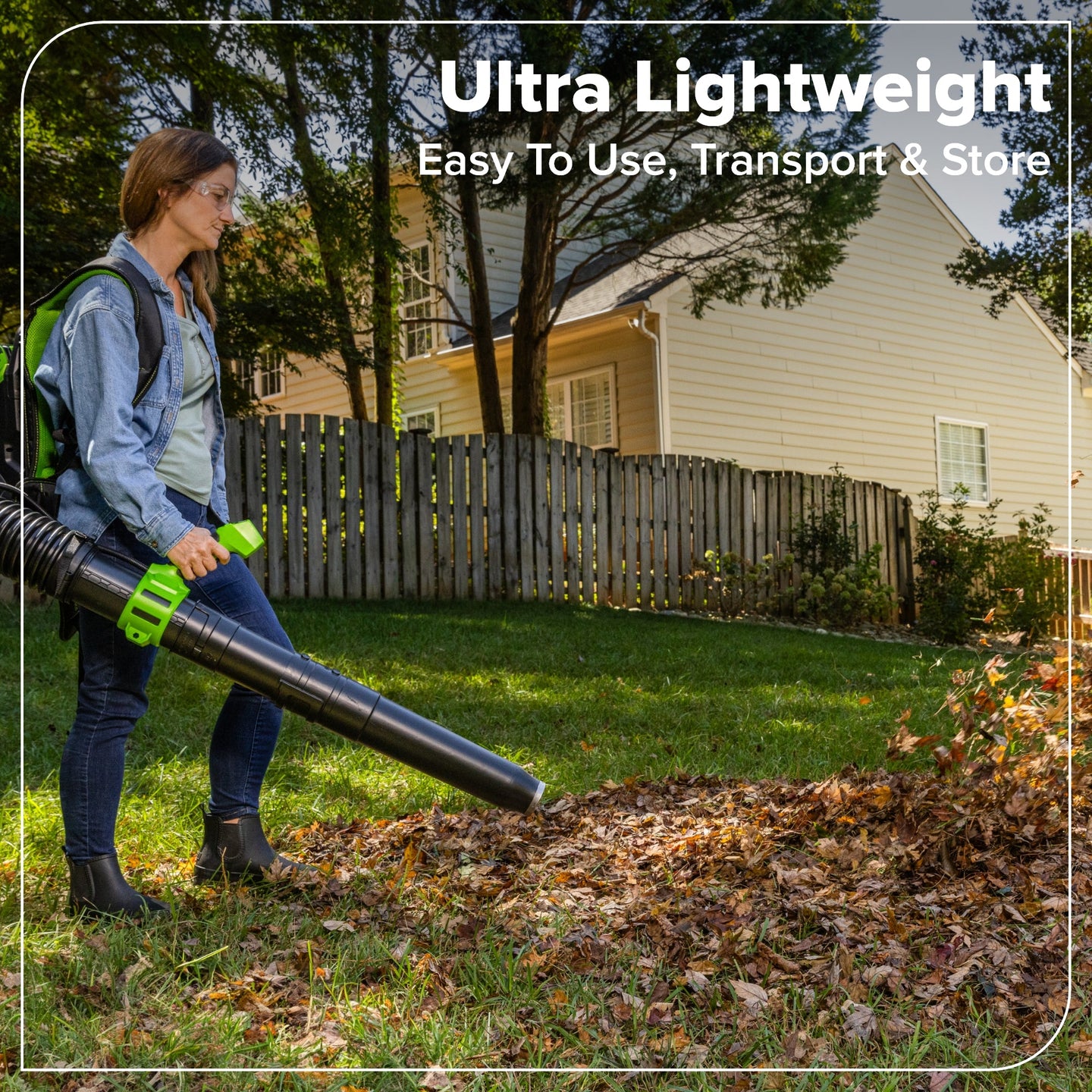 48V (24V x 2) 730 CFM Cordless Battery Dual-Port Backpack Blower: (2) 8.0 Ah Battery, 100W Charger and (2) 3-Ft Cables greenworkstools