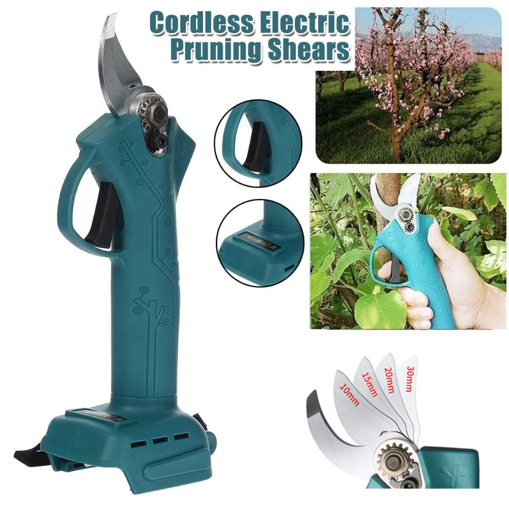 Cordless Electric Pruning Shears Secateur Rechargeable Branch Cutter W/ 2 Battery The Ortus Warehouse
