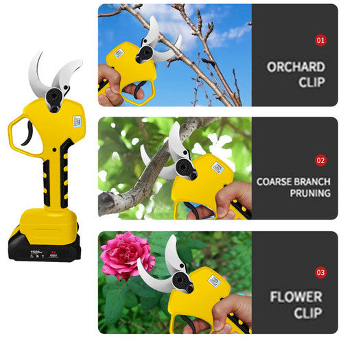 Cordless Brushless 4 Pole Pruning Shear Secateur Bush Cutter yellow The Ortus Warehouse
