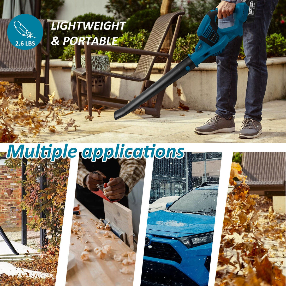 Cordless Leaf Blower Dust Tools Garden Lightweight for Makita 18V  Battery AU Platinum Deals