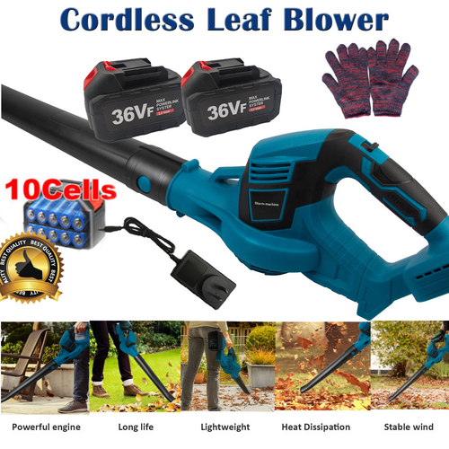Cordless Garden Leaf Dust Blower Handheld For Makita With 2Battery & Charger 36V Platinum Deals