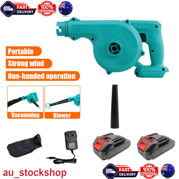 2-in-1 Cordless Electric Leaf Blower Dust Suction Vacuum Cleaner With 2 Battery Platinum Deals