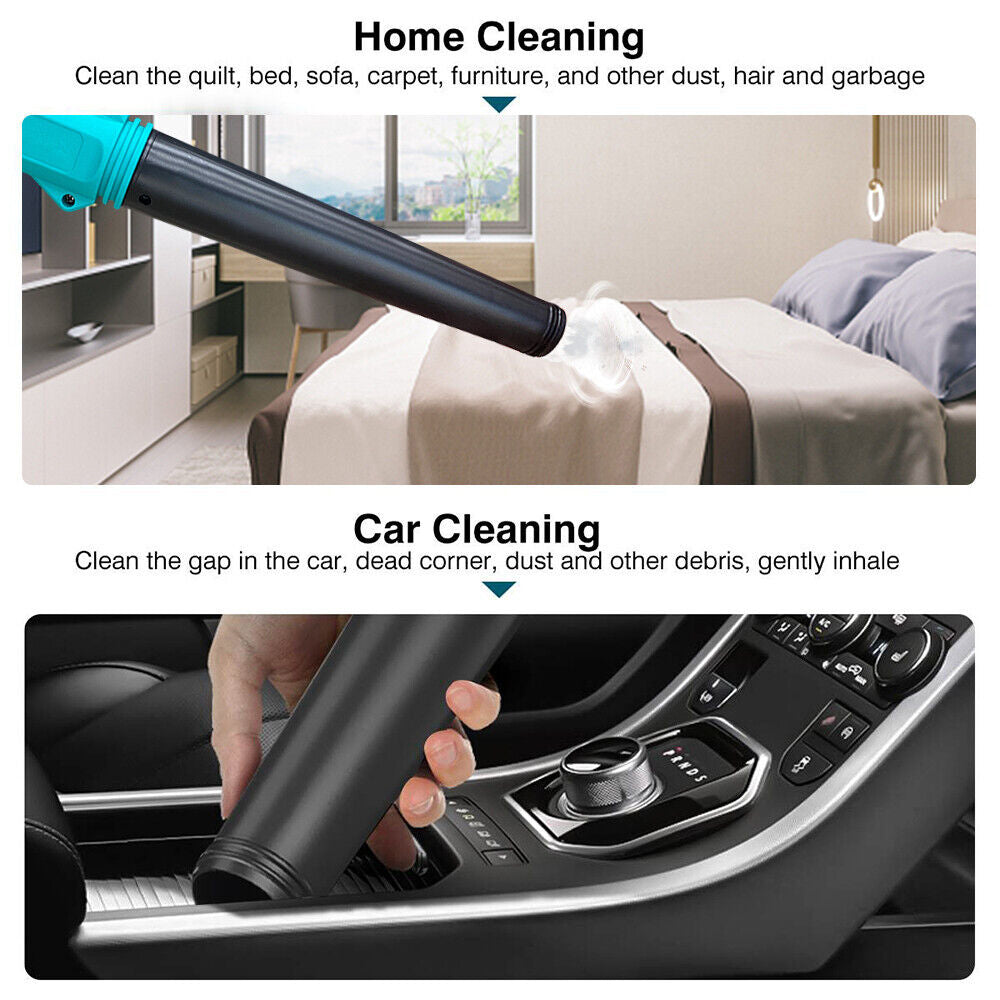 2-in-1 Cordless Electric Leaf Blower Dust Suction Vacuum Cleaner With 2 Battery Platinum Deals