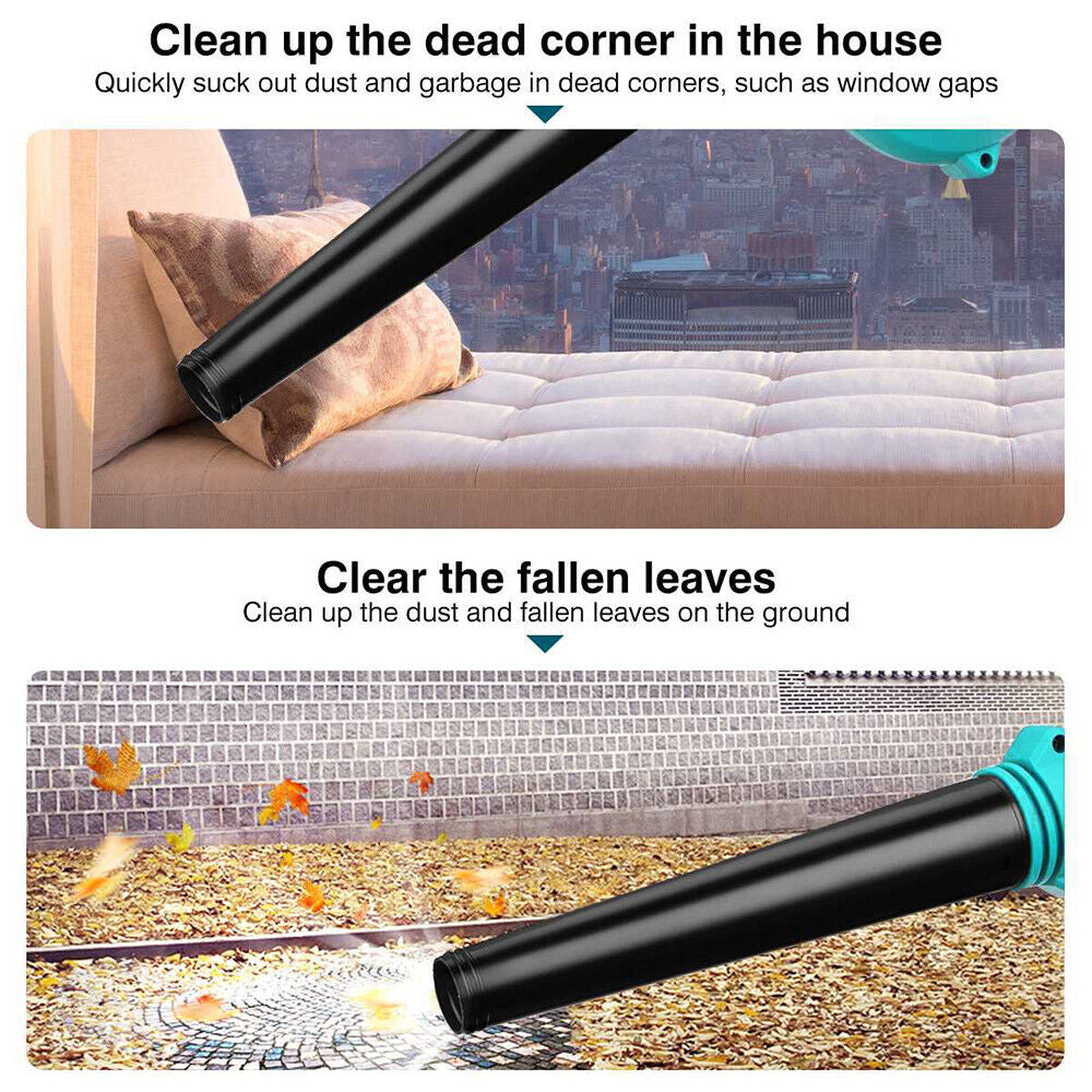 2-in-1 Cordless Electric Leaf Blower Dust Suction Vacuum Cleaner With 2 Battery Platinum Deals