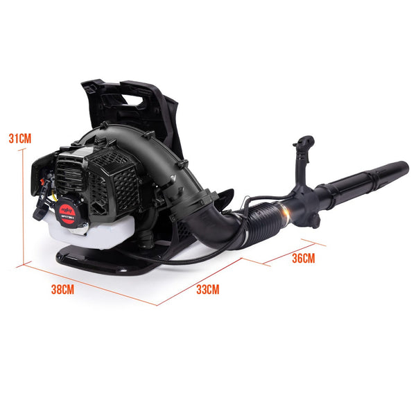 MTM 65CC Petrol Backpack Leaf Blower - Commercial 2 Stroke Garden Yard Tool Back Platinum Deals