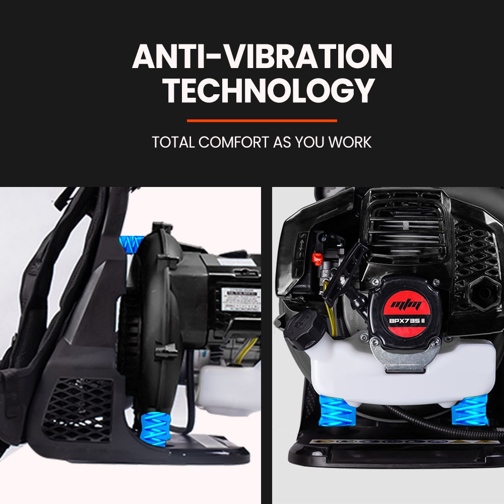 MTM 65CC Petrol Backpack Leaf Blower - Commercial 2 Stroke Garden Yard Tool Back Platinum Deals