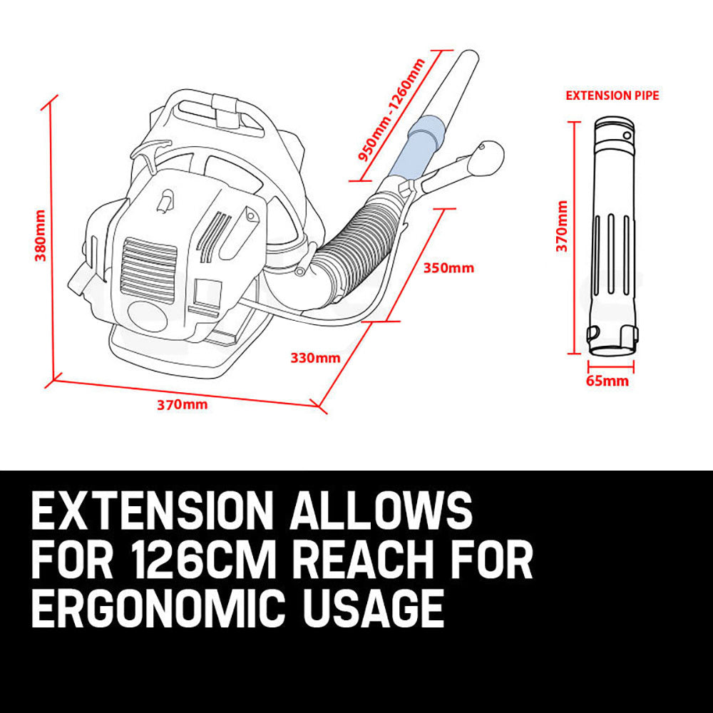 MTM 30CC Backpack Petrol Leaf Blower 2 Stroke Commercial Garden Yard Outdoor Platinum Deals