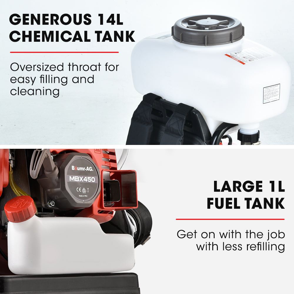 Baumr-AG Backpack 2-Stroke Petrol Powered Chemical Sprayer Fogger Mister Blower Platinum Deals