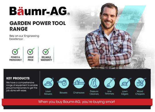 BAUMR-AG Cordless Leaf Blower Vacuum Petrol Hand Garden Lawn Held Vac 2-Stroke Platinum Deals