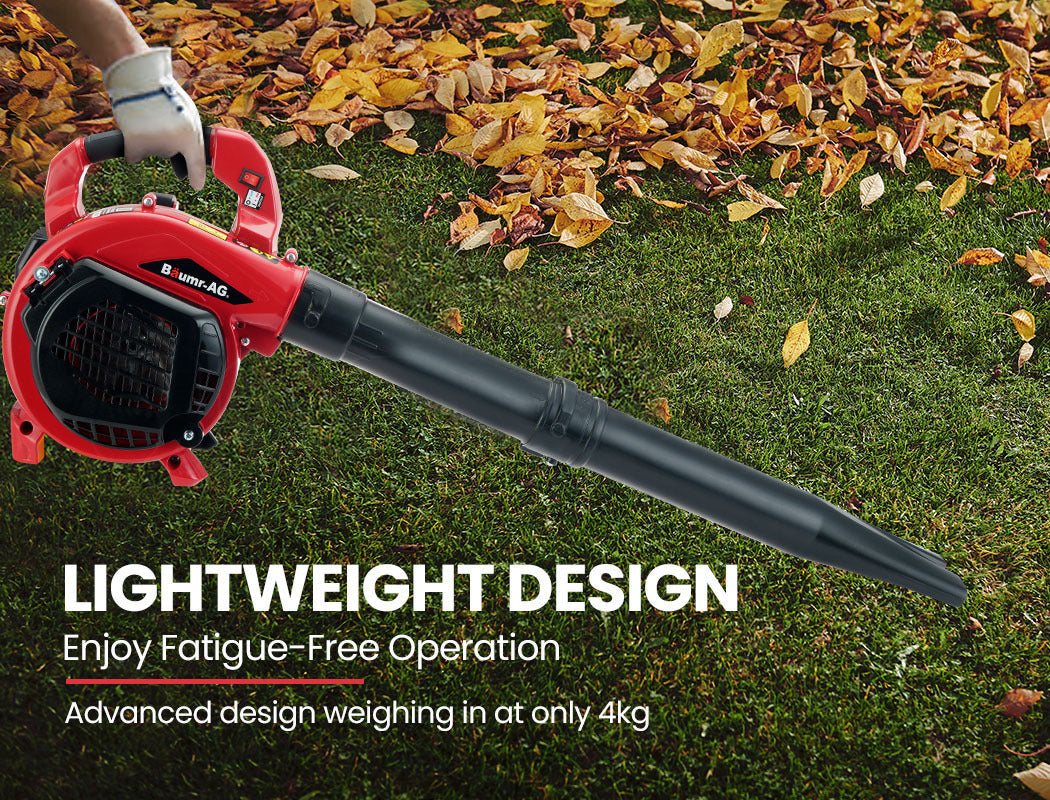 BAUMR-AG Cordless Leaf Blower Vacuum Petrol Hand Garden Lawn Held Vac 2-Stroke Platinum Deals