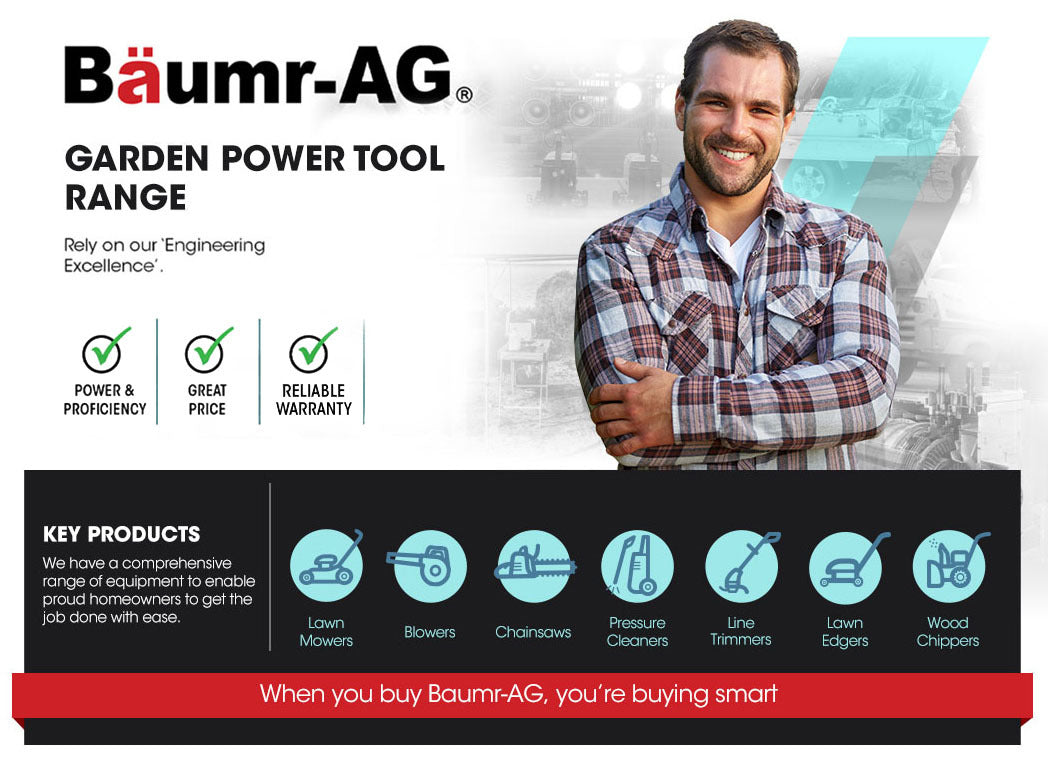 Baumr-AG Petrol Leaf Blower Vacuum 4 Stroke - Vac Garden Commercial Hand Outdoor Platinum Deals