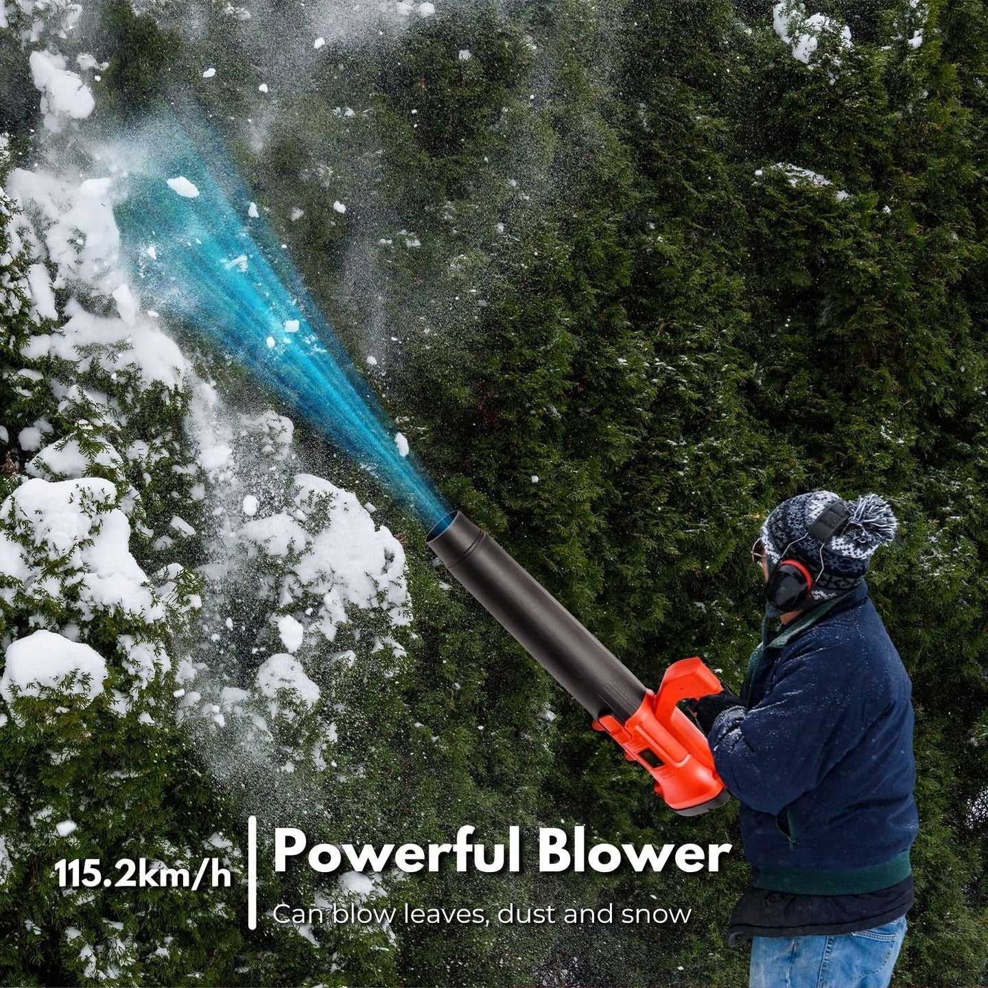 RYNOMATE 18V Cordless Leaf Blower with Lithium Battery and Charger Kit (Red and Black) RNM-LB-101-RTT Platinum Deals