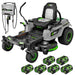 EGO Power+ ZT4214L Z6 42 Inch Zero Turn Riding Mower with (6) 6Ah Batteries and Charger EGO Power+