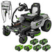 EGO Power+ ZT4215S  Z6 42 Inch Zero Turn Mower with e-STEER Technology with (4) 6Ah and (2) 10Ah Batteries and Charger EGO Power+