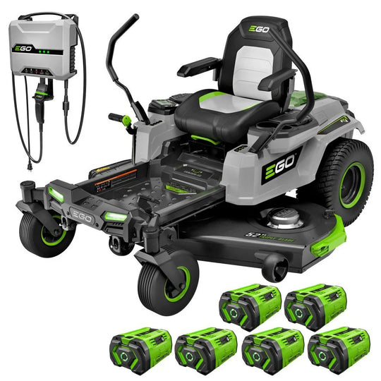 EGO Power+ ZT5216L 52 Inch Zero Turn Riding Mower with (6) 10Ah Batteries and Charger EGO Power+