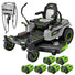 EGO Power+ ZT5216L 52 Inch Zero Turn Riding Mower with (6) 10Ah Batteries and Charger EGO Power+