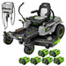 EGO Power+ ZT5216L 52 Inch Zero Turn Riding Mower with (6) 10Ah Batteries and Charger EGO Power+