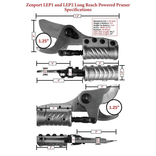 Zenport Long Reach EPruner LEP848 59.5-Inch Zenport