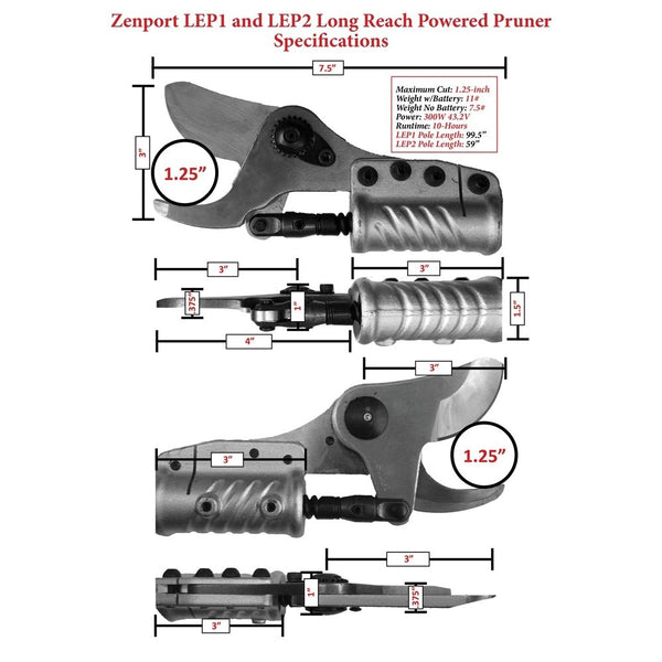 Zenport Long Reach EPruner LEP848 59.5-Inch Zenport
