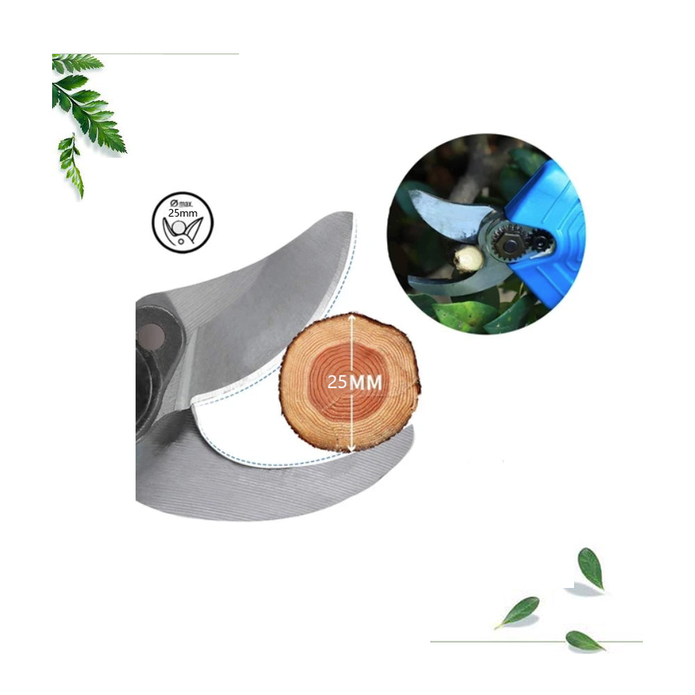 Intelligent Screen 16.8V Electric Cordless Pruner Garden 3 Battery 25mm Cutting Above Land