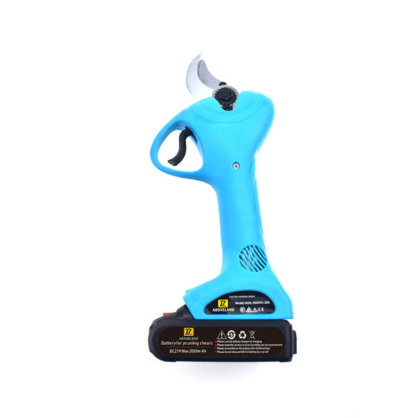 30mm Cordless Rechargeable Electric Pruning Shears Secateur Branch Cutter Blue Above Land