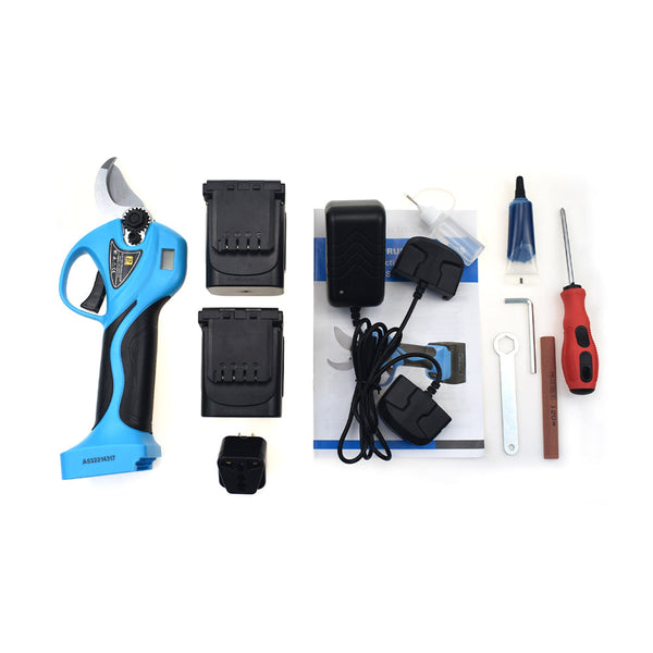 Electric Pruning Shears 2 Battery 32mm Cutting Diameter With Intelligent Screen Above Land