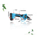 Cordless Electric Pruning Shears Secateur Branch Cutter 21V Battery 40mm Blue Above Land