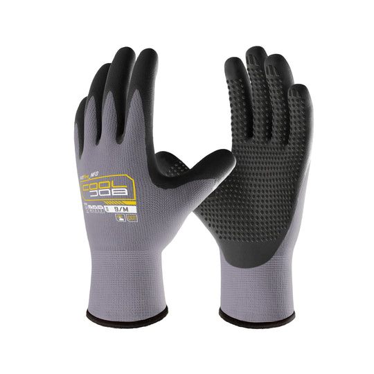 COOLJOB 3/6/12/36 Pairs Nitrile Rubber Dipped Safety Work Gloves with Grip Dots, Touchscreen COOLJOB