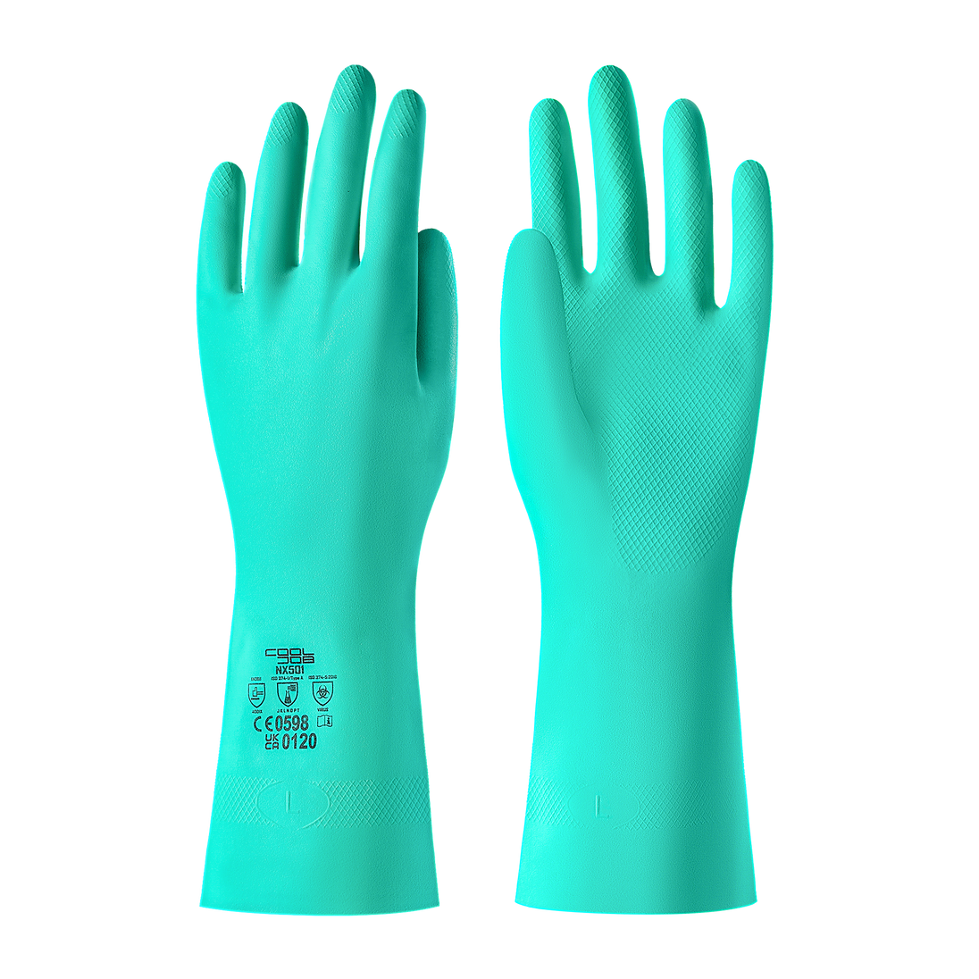 COOLJOB 18 Mil Chemical Resistant Nitrile Gloves, Resist Household Acid, Alkali, Solvent and Oil, Latex Rubber Free COOLJOB