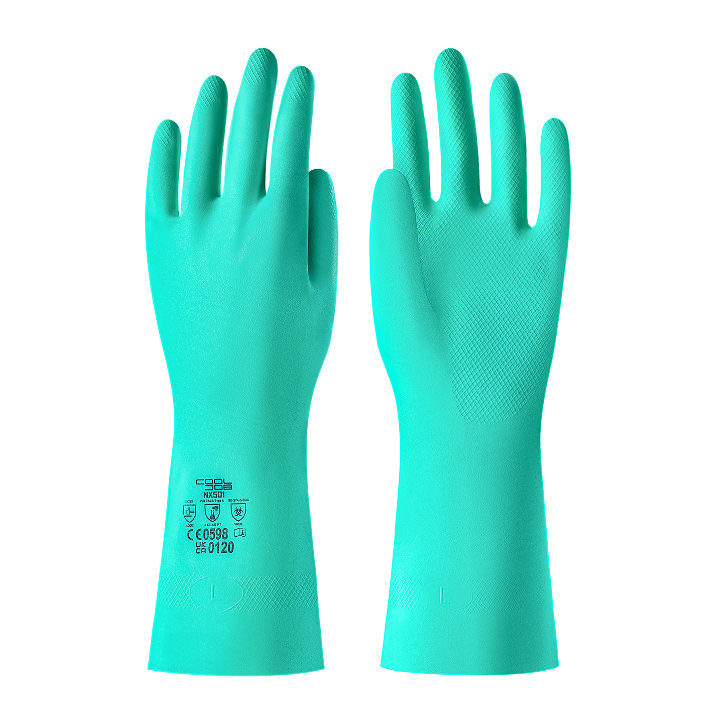 COOLJOB 18 Mil Chemical Resistant Nitrile Gloves, Resist Household Acid, Alkali, Solvent and Oil, Latex Rubber Free COOLJOB