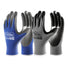 COOLJOB 10/20/60 Pairs Nitrile Dipped Safety Work Gloves with Grip, Non-slip Rubber Coated Bulk Garden Gloves(Blue&Grey) COOLJOB