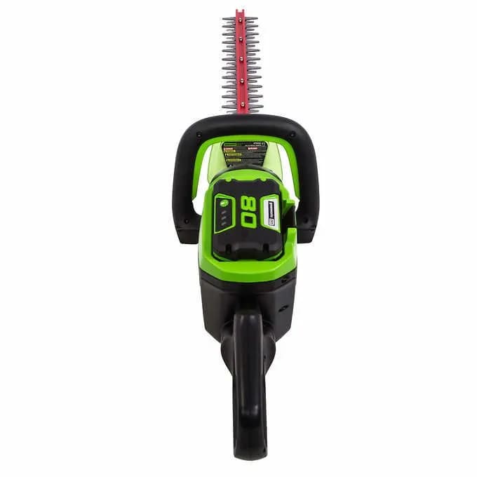 80V 24" Cordless Battery Hedge Trimmer and 20" Pole Hedge Trimmer Combo Kit: 2.0 Ah USB Battery and Charger greenworkstools