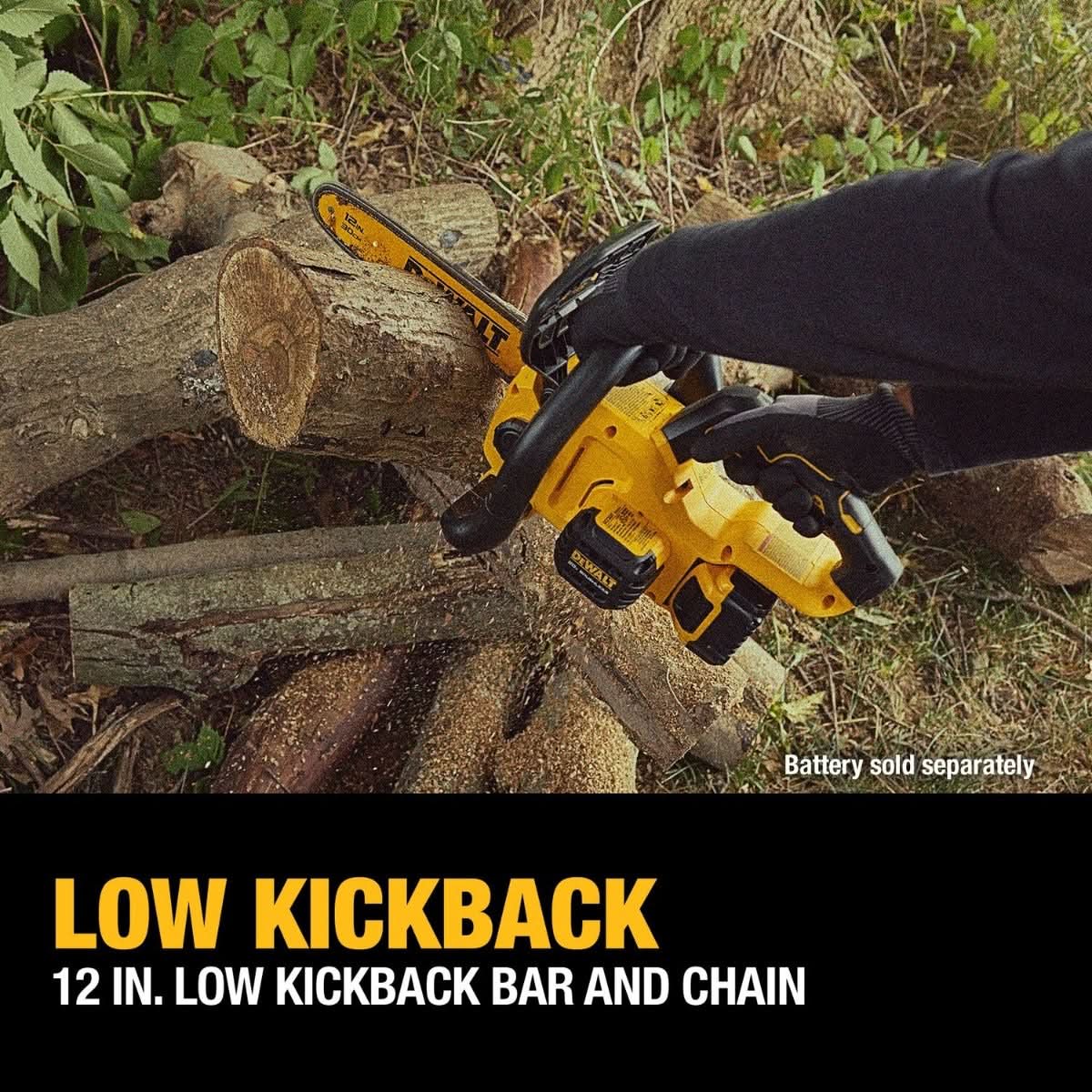 DeWalt DCCS621B 20V MAX* Compact 12 in. Brushless Cordless Chainsaw, Tool Only DeWALT