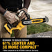 DeWalt DCCS623B 20V MAX XR Brushless 8 in. Chainsaw, Tool Only DeWALT