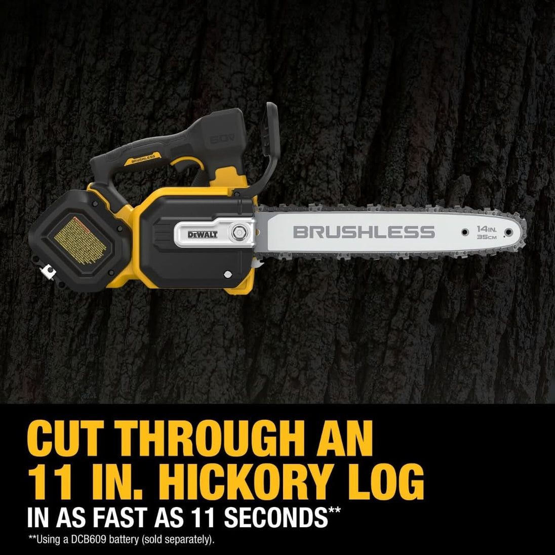 DeWalt DCCS674B FLEXVOLT 20V/60V MAX Brushless 14-in. Top Handle Chainsaw, Tool Only DeWALT
