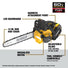 DeWalt DCCS674X2 FLEXVOLT 20V/60V MAX Brushless 14-in. Top Handle Chainsaw 9.0Ah Kit DeWALT