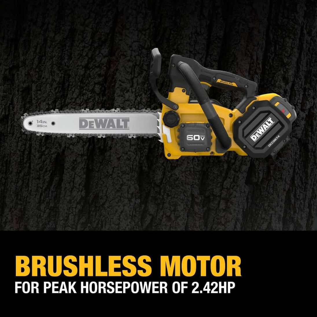 DeWalt DCCS674X2 FLEXVOLT 20V/60V MAX Brushless 14-in. Top Handle Chainsaw 9.0Ah Kit DeWALT