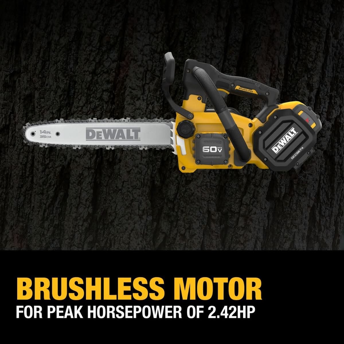 DeWalt DCCS674X2 FLEXVOLT 20V/60V MAX Brushless 14-in. Top Handle Chainsaw 9.0Ah Kit DeWALT