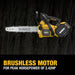 DeWalt DCCS674X2 FLEXVOLT 20V/60V MAX Brushless 14-in. Top Handle Chainsaw 9.0Ah Kit DeWALT