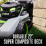 EGO Power+ LM2236SP 22'' Super Composite Mower with Select Cut™ System and Touch Drive Self-Propelled with 10Ah Battery and 700W Charger EGO Power+