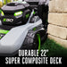 EGO Power+ LM2236SP 22'' Super Composite Mower with Select Cut™ System and Touch Drive Self-Propelled with 10Ah Battery and 700W Charger EGO Power+