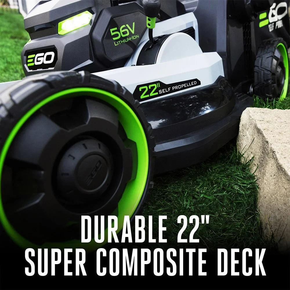 EGO LM2244SP-2 22'' Super Composite Mower with Peak Power™ Includes Select Cut™ and Touch Drive Self-Propelled Systems with (2) 6Ah Batteries and Dual Port Charger EGO Power+
