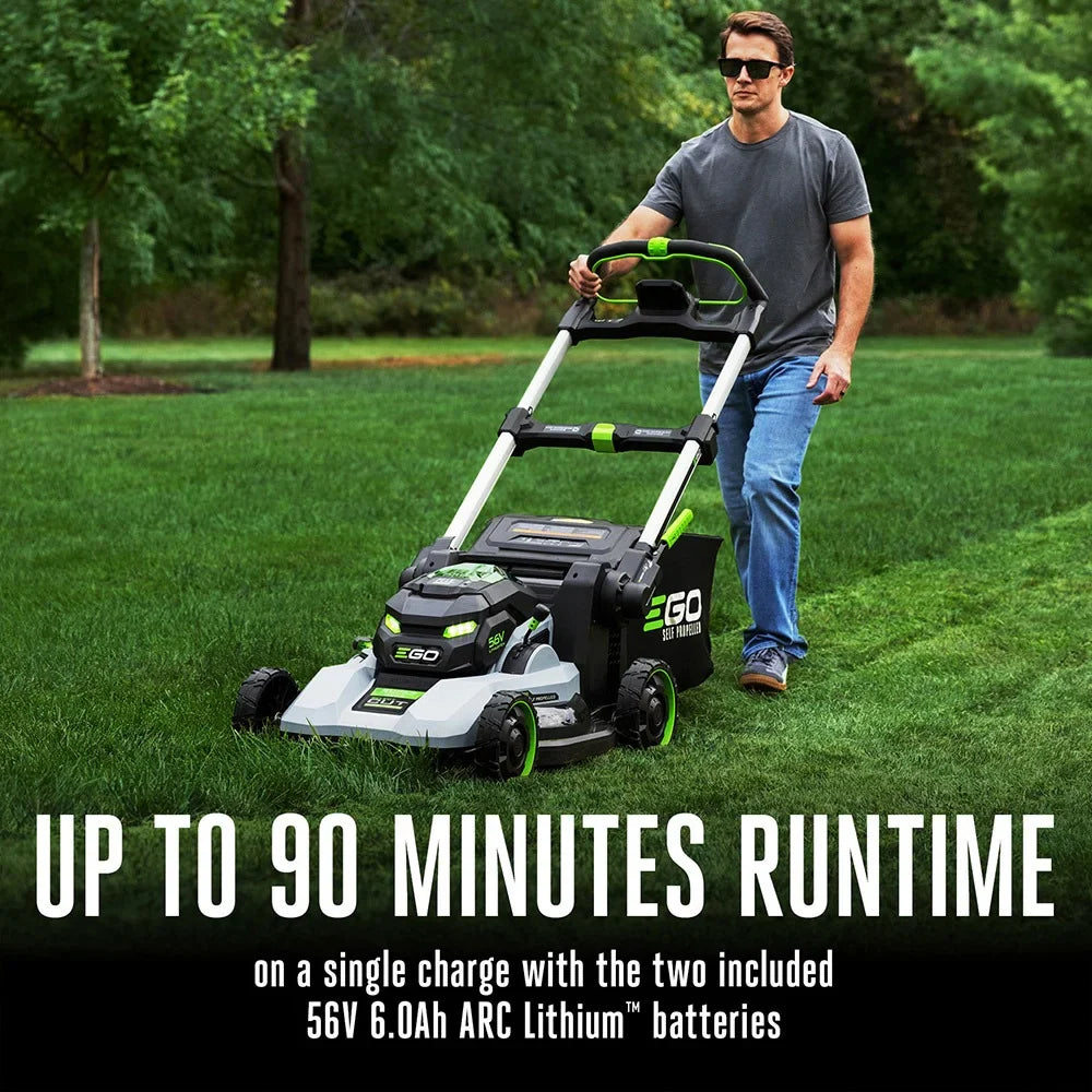 EGO LM2244SP-2 22'' Super Composite Mower with Peak Power™ Includes Select Cut™ and Touch Drive Self-Propelled Systems with (2) 6Ah Batteries and Dual Port Charger EGO Power+