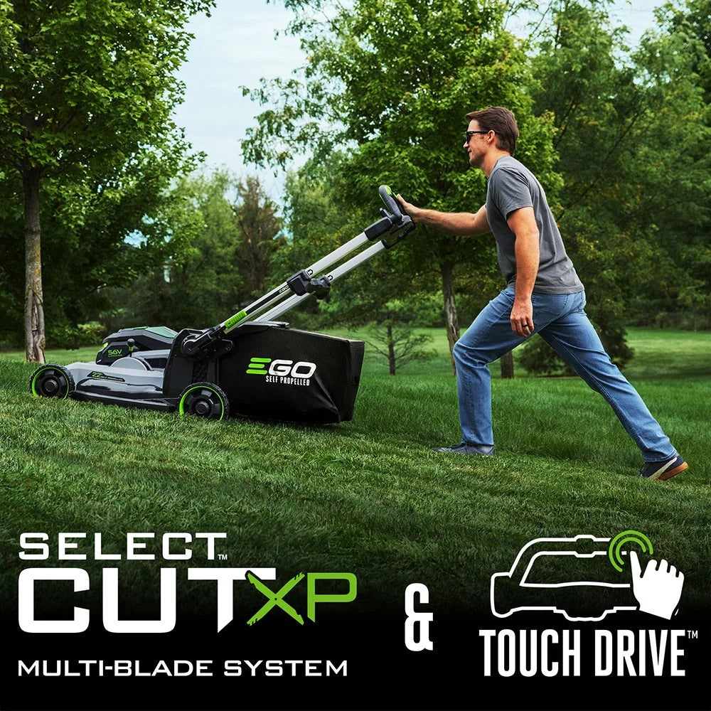 EGO LM2244SP-2 22'' Super Composite Mower with Peak Power™ Includes Select Cut™ and Touch Drive Self-Propelled Systems with (2) 6Ah Batteries and Dual Port Charger EGO Power+