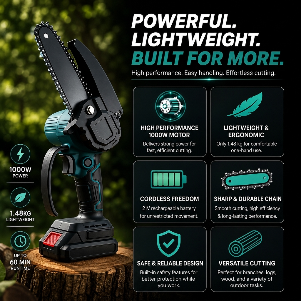 30V Portable Cordless Mini Chainsaw Verokria