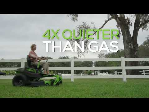60V 42" Cordless Battery CrossoverZ Zero Turn Lawn Mower + Bagger, (6) 8.0 Ah Batteries and (3) Dual-Port Turbo Chargers greenworkstools