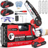 RLSOO 6-Inch Cordless Mini Chainsaw – High-Efficiency Electric Chainsaw, Lightweight and Portable, with 21V Rechargeable Batteries, 5 Safety Features, and One-Handed Operation RLSOO