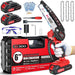 RLSOO 6-Inch Cordless Mini Chainsaw – High-Efficiency Electric Chainsaw, Lightweight and Portable, with 21V Rechargeable Batteries, 5 Safety Features, and One-Handed Operation RLSOO